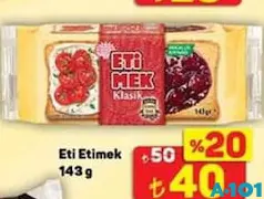 ETİ ETİMEK 143 G fiyat ve kampanya bilgisi